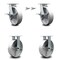 Service Caster 8 Inch Kingpinless Semi Steel Wheel Caster Brakes and Swivel Locks 2 Rigid, 2PK SCC-KP30S820-SSR-SLB-BSL-2-R-2 - alternate 1